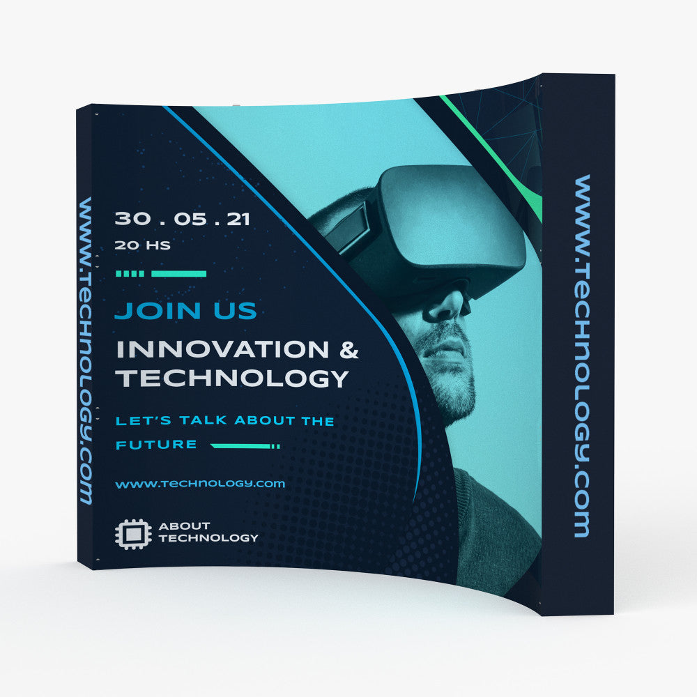 Fabric Pop-Up Display — Straight or Curved